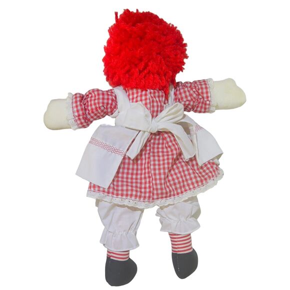 VTG 1991 Custom Made 16” Raggedy Ann &‎ Andy Dolls Embroidered Face Red Yarn - Picture 10 of 12